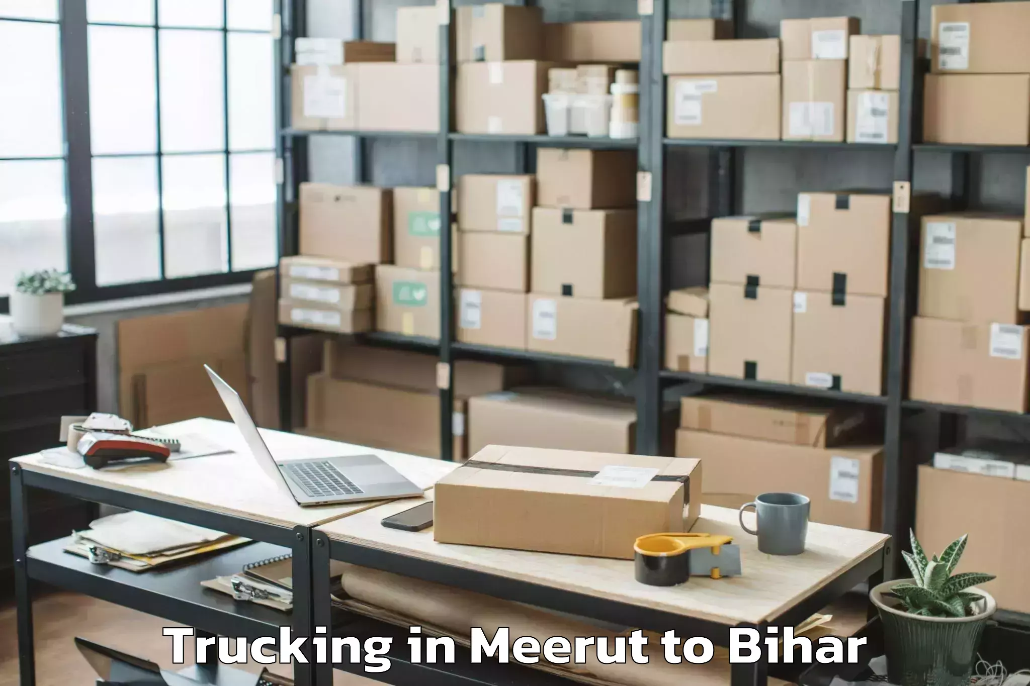 Book Meerut to Bharwara Trucking Online